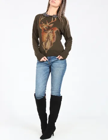 Bluza Zara, kaki Verde