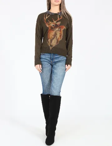 Bluza Zara, kaki Verde