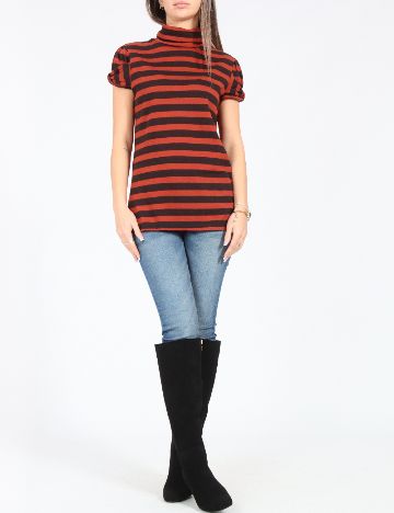 Bluza Zara, negru/portocaliu