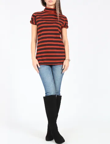 Bluza Zara, negru/portocaliu Negru