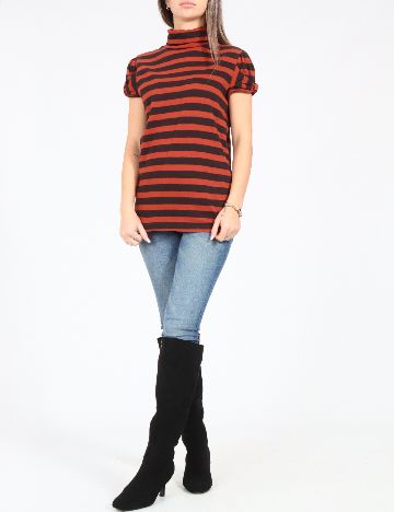 Bluza Zara, negru/portocaliu