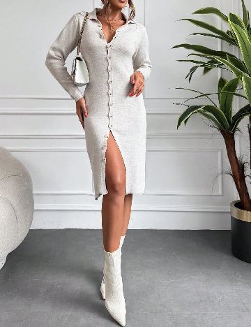 Rochie medie SHEIN, bej