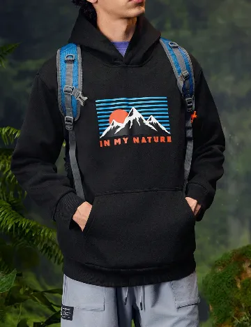 Hanorac SHEIN, negru Negru