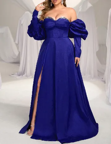 Rochie lunga SHEIN CURVE, albastru Albastru