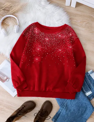 Bluza SHEIN CURVE, rosu Rosu