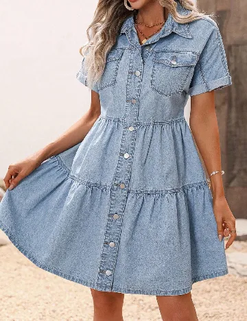 Rochie scurta SHEIN, albastru Albastru