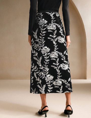 Fusta Anewsta, negru/argintiu