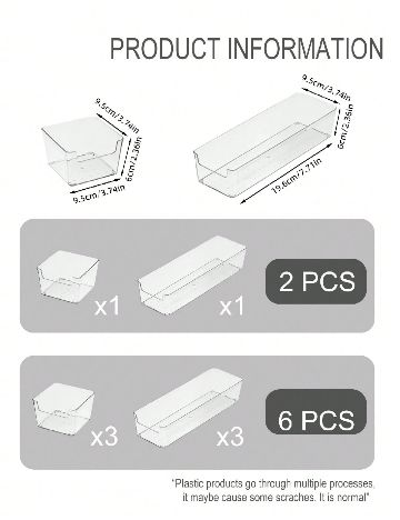 Set cutii depozitare SHEIN, transparent