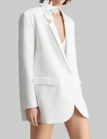 Sacou Oversize SHEIN, alb Alb