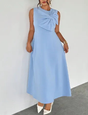 Rochie lunga SHEIN CURVE, bleu Albastru