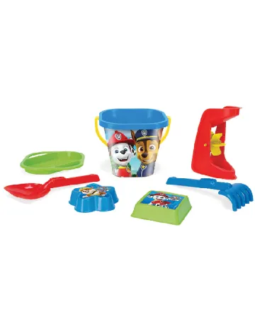 Set de nisip Patrula Catelusilor, 7 piese Nickelodeon, mix culori Mix culori