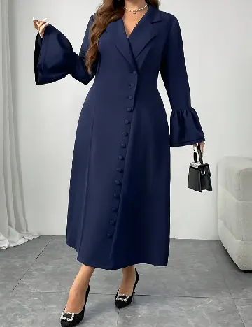 Rochie lunga SHEIN CURVE, bleumarin Albastru