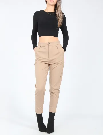 Pantaloni SHEIN, bej Crem