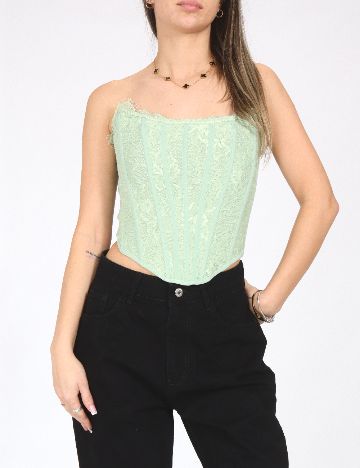 Corset SHEIN, verde deschis