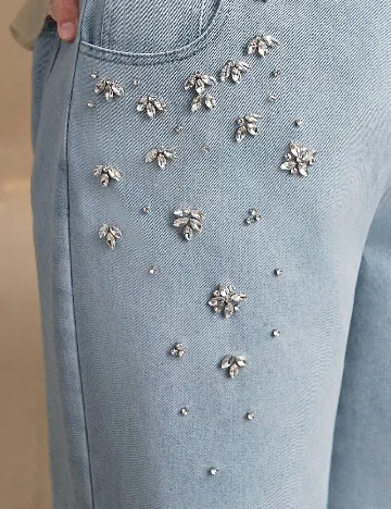 Blugi Anewsta Curve, albastru Albastru