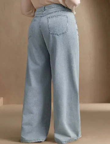 Blugi Anewsta Curve, albastru Albastru