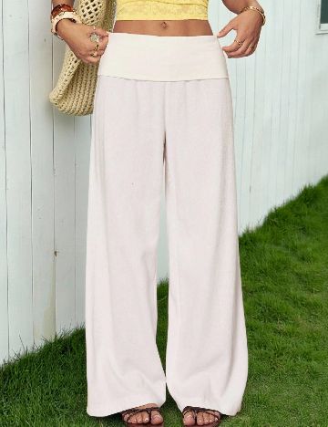 Pantaloni SHEIN, alb