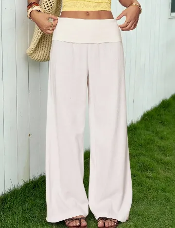 Pantaloni SHEIN, alb Alb