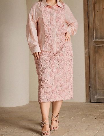 Compleu SHEIN CURVE, roz