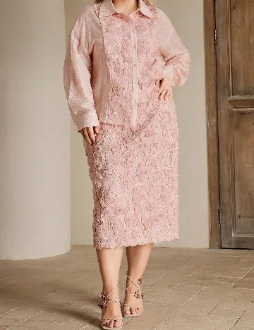 Compleu SHEIN CURVE, roz Roz