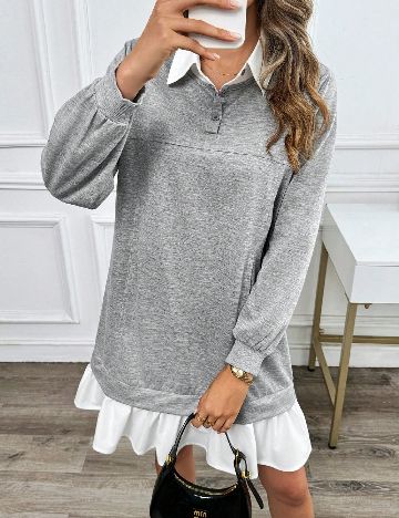 Rochie scurta SHEIN, gri