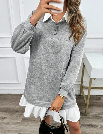 Rochie scurta SHEIN, gri Gri