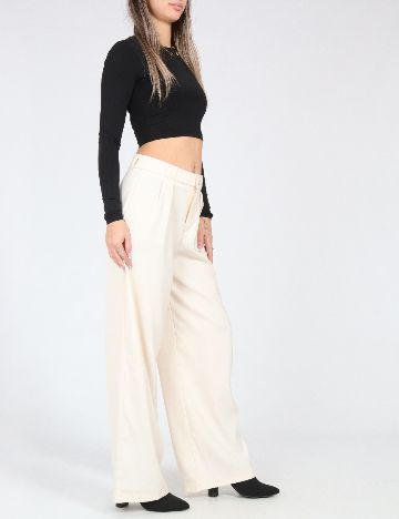 Pantaloni SHEIN, ecru