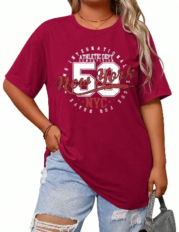 Tricou SHEIN CURVE, rosu Rosu