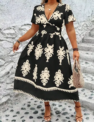 Rochie medie SHEIN CURVE, negru Negru