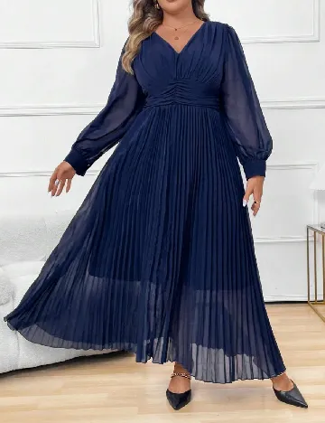 Rochie lunga SHEIN CURVE, bleumarin Albastru