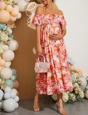 Rochie lunga SHEIN Maternity, floral Floral print