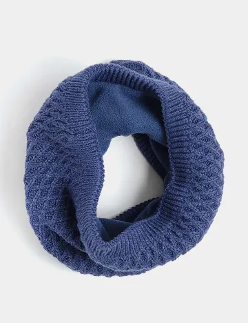 Fular Circular Cool Club, bleumarin Albastru