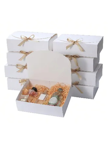 Set cutii carton 4 bucati SHEIN, alb Alb