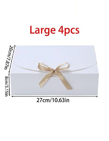 Set cutii carton 4 bucati SHEIN, alb