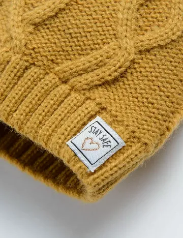 Caciula Cool Club, mustar Galben