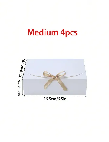 Set cutii carton 4 bucati SHEIN, alb Alb