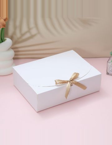 Set cutii carton 4 bucati SHEIN, alb