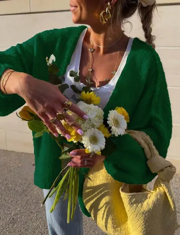 Cardigan SHEIN, verde Verde