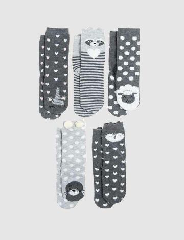 Set sosete 5 perechi Cool Club, gri