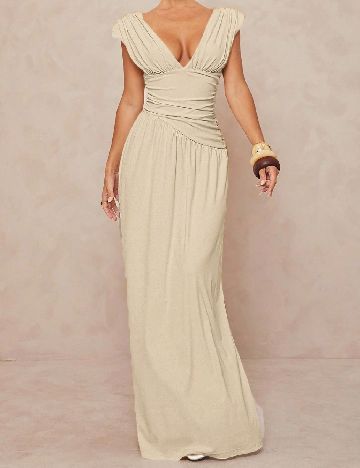 Rochie lunga SHEIN, crem