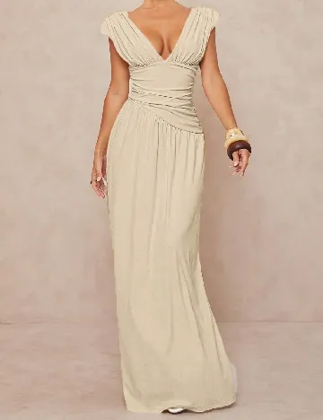 Rochie lunga SHEIN, crem Crem