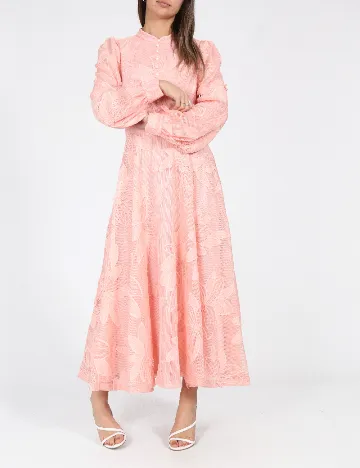 Rochie lunga Anewsta, roz Roz