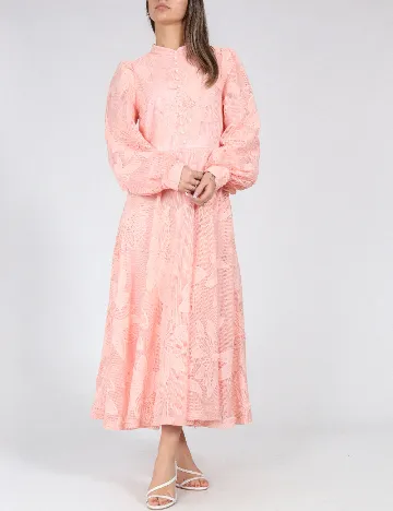 Rochie lunga Anewsta, roz Roz