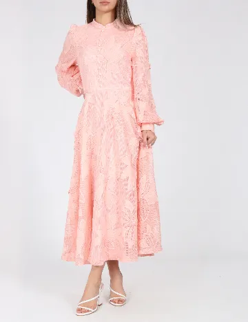 Rochie lunga Anewsta, roz Roz