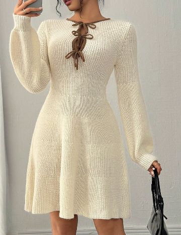 Rochie scurta SHEIN, crem