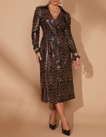 Trench SHEIN, animal print