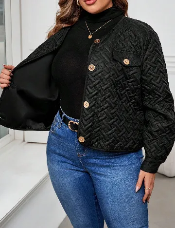 Jacheta SHEIN CURVE, negru Negru