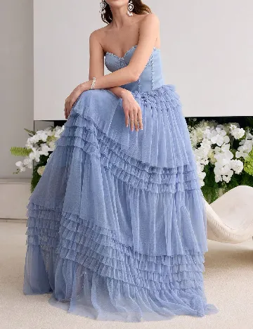 Rochie lunga MOTF, albastru deschis Albastru