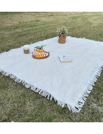 Patura pentru picnic SHEIN, crem