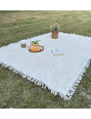 Patura pentru picnic SHEIN, crem Crem